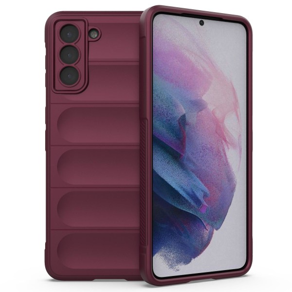 Samsung Galaxy S21+ 5g:lle kestävä phone case Iskunkestävä pehmeä TPU- cover Wine Red