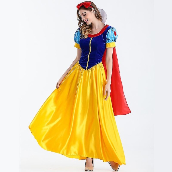 Vuxen Cosplay Plus Size Klänning Flickprinsessklänning Kvinnor Vuxen Cartoon Prinsessa Snövit Halloween Party Kostym För Kvinnor Flickor Kids-S