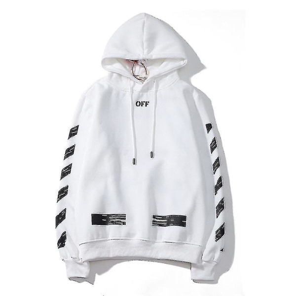Randig hoodie Retro Arrows Off-white hoodiejacka White 2XL