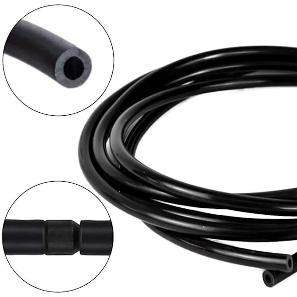 9/18 st. Vindrutespolarrörskoppling T-stycke Rakt 3-vägs Y-stycke Luft Bränsle Vatten 18pcs black