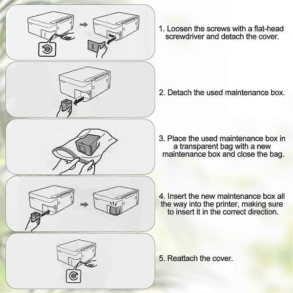 C9344 Bläckunderhållsbox, ersättning för underhållsbox för skrivare XP-3100 XP-4100 XP-4101 XP-4105