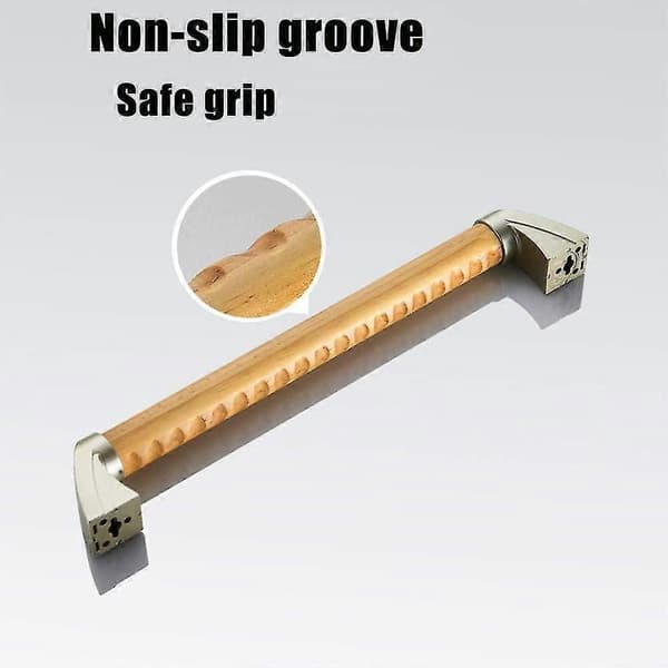Badrumsgrepp i trä, vattentäta halkfria säkerhetsgrepp för trappor och hall, 34 cm