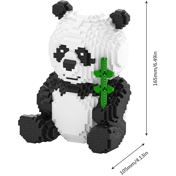 Panda Micro Byggstenar Djur Mini Byggleksak Tegel, 2444 Stycken Kljm-02modell 2840