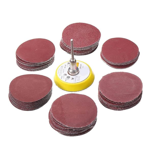 Dremel-kompatible 50 mm slibeskiver, 60-pak med bagplader