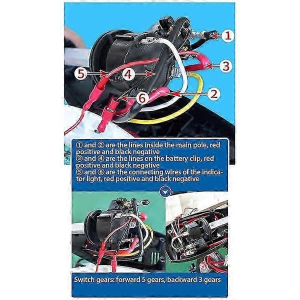 68Lb 86Lb Elektrisk Hastighetskontrollbryter Propellermotor Utenbords Marine 12V 24V Erstatningstilbehør Black