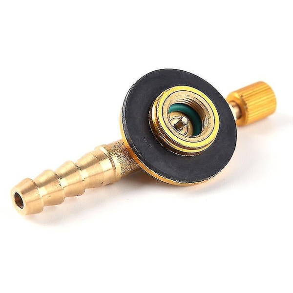 Camping Gasskomfyr Reguleringsventil Adapter for Oppladbar Inflatable Ventil Hfmqv i Rustfritt Stål