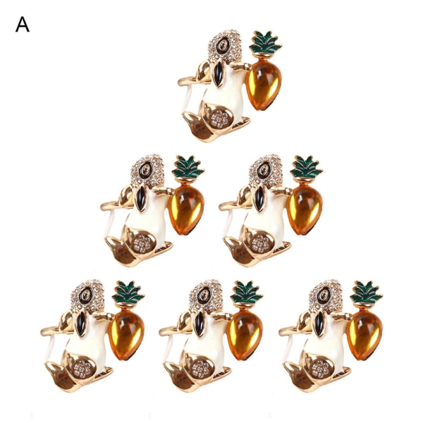 6 kpl/setti Luova Jänis-muotoinen Serviettirengas Pääsiäistyylissä Kiiltävä Metalli Serviettiteline Kotiin A