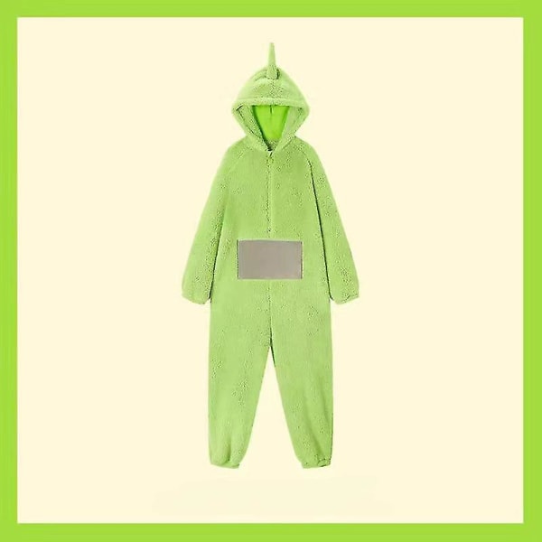 Unisex Teletubbies Kostumer Disi Onesies Lala Cosplay Pyjamas Voksen Pyjamas Dyre Nattøj Jumpsuit Green L