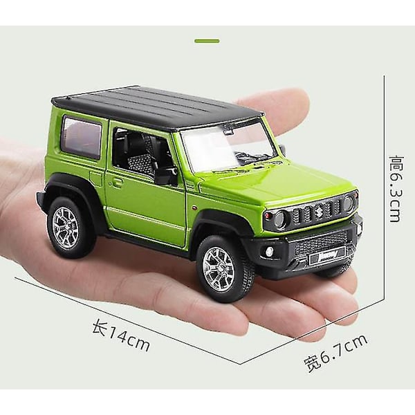 Uusi 1:26 Suzuki Jimny Suv Valettu &amp; Leikkimetallinen Maastoauto Malli Simuloitu Ääni Valo Lasten Leikki Joululahja green
