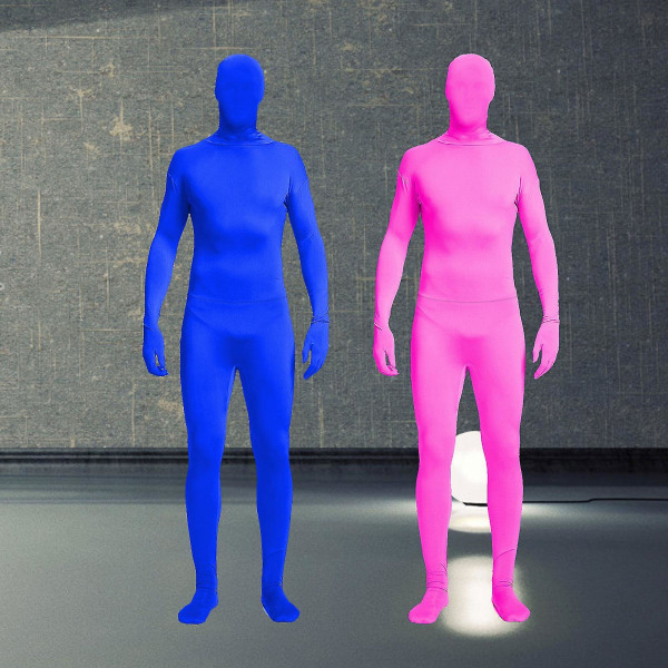 Helkropsdragt, Helkrops Fotografering Chroma Key Bodysuit Stræk Kostume Til Foto Video Special Effekt Festival Cosplay Royal blue 190CM