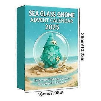Adventspynt med havglass-nisser for 24 dager