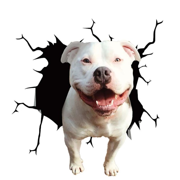 Bilstickere Motorcykel Hvalp Knust Vindue 3d Produkter Simulation Fransk Bulldog Sticker Vinyl Dekaler Personlighed, Bagrude 3 20cm