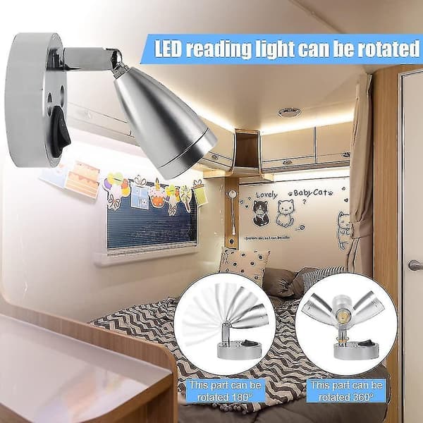 Innendørsbelysning, Cardan Hose LED leselys (sølv) 2 stk