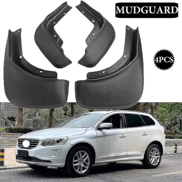 4x Fram & Bakre Bilskärmar för Volvo Xc60 2014 2015 2016 2017 Stänkskydd Mudflaps Mudguards Fender Kb