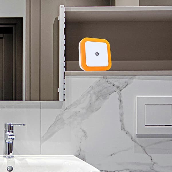 Plug-in vægnatlampe, natlamper, LED automatisk induktionskontrollampe Orange