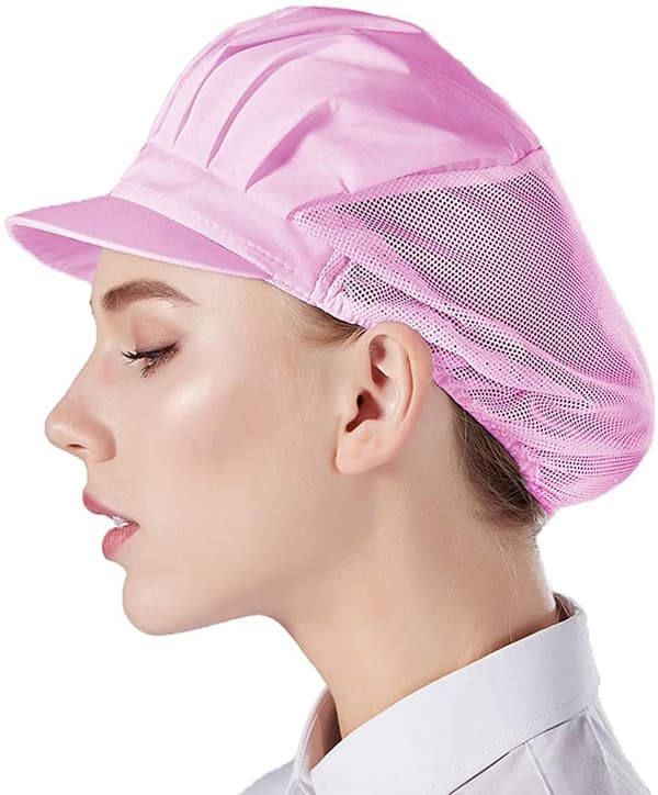pcs Kokkehue Kitchen Cap Madservice Hårnet (54-56 cm), Pink