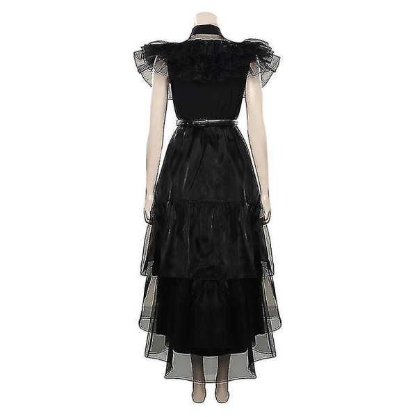 2023 Wednesday Addams Cosplay Kostume Sæt Halloween Kostume Karneval Party Forklædning Til Voksne Piger-mxbc Without wig XXXL