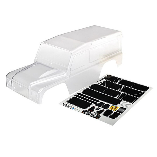 För Trx4 -4 82056-4 Pc Transparent 324mm Axelavstånd Bilkaross 1/10 Rc Crawler Bil Bilkarossdelar