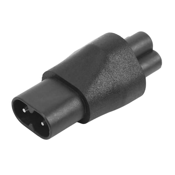 3x Iec 320 C5 3-benet hun til C8 2-benet han stik konverter strømforsyningsadapter black