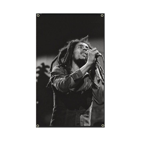 3x5 fot (90x150 cm) Bob Marley Flagga Banner Musik Rock Band Reggae Jamaica 60 x 90cm