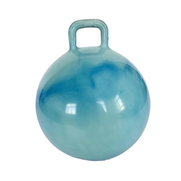 Hoppebold med håndtag til drenge piger træningsbold oppustelig hoppebold Blue 55cmx55cm