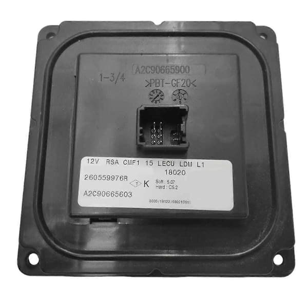 Bil Forlygte Driver Enhed Modul 260559976R til Captur 2013-2019 Kørelys Modul A2C90665603 Black