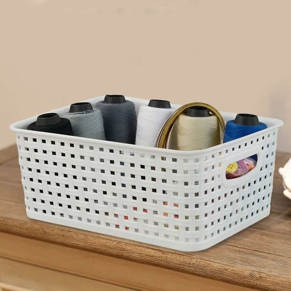 Plastkurv, hvit, 6-pakning