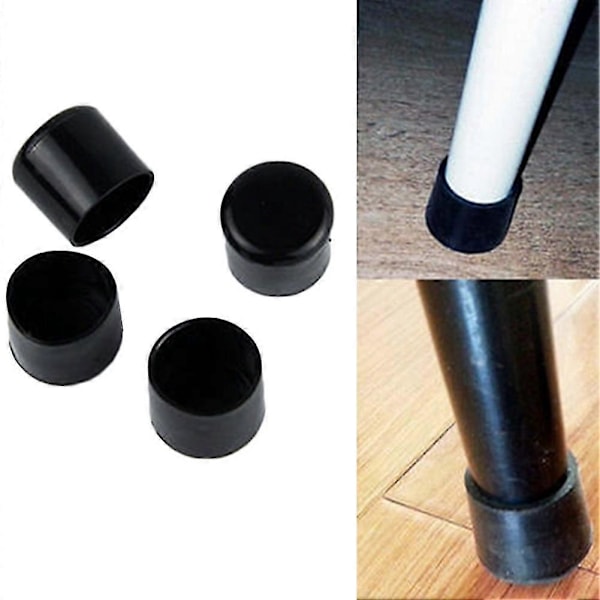 40 st 14mm Runda Halkfria Golvskydd Möbelfotsskydd Ändstycken för Bord/Stol [DB]