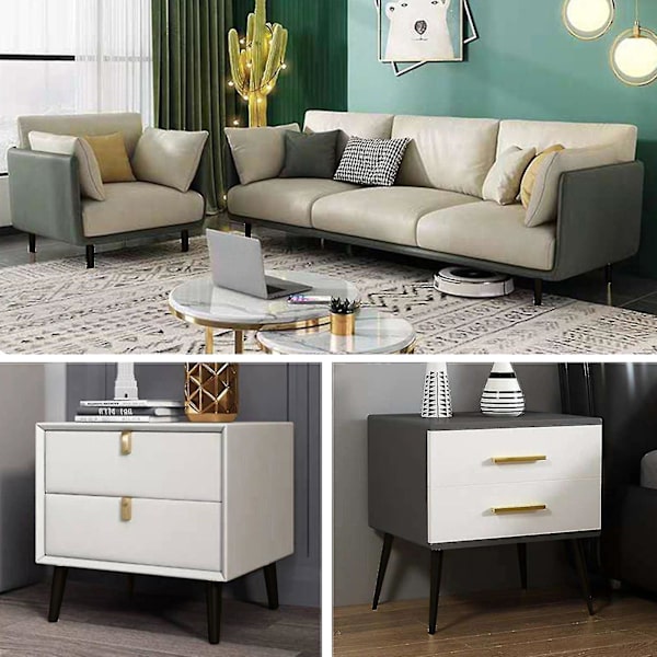 Sorte Jern Møbelben i Midtcentury Stil - 12cm/15cm/20cm/25cm/30cm/40cm/50cm - Robust Metalben til Sofaer, Skabe, Borde - Inkluderer Skruer 25cm