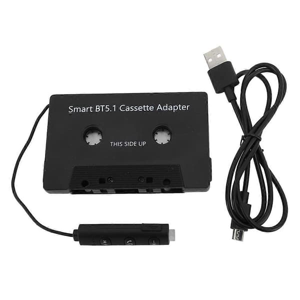 Bilstereo Bluetooth Trådløs Kassettmottaker, Bluetooth 5.1 Bilstereo Kassettbåndkonverter Black