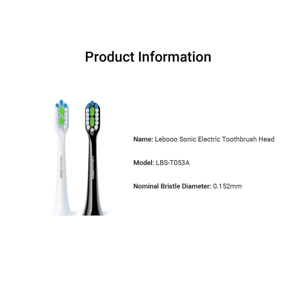 HUAWEI HiLink Lebooo Sonic elektrisk tandbørstehoved erstatning til tandpleje 2 STK/Pakke hvid White