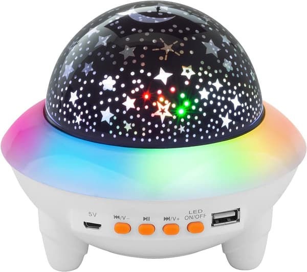 Bluetooth Stjernehimmel Projektor Barn Nattlampe LED Roterbar