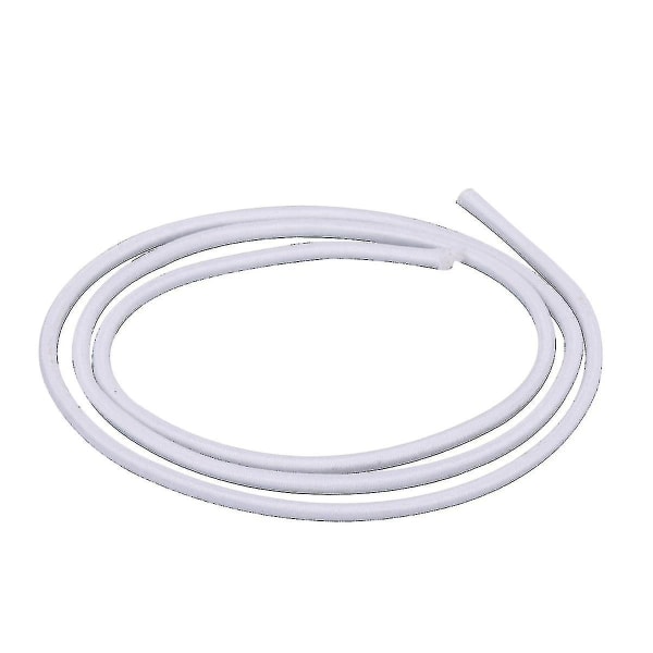 4 mm bredt elastisk bånd, rund elastiksnor White 25m