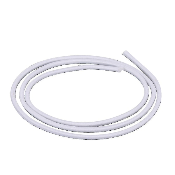 4 mm brett elastiskt band, rund elastisk sladd White 10m