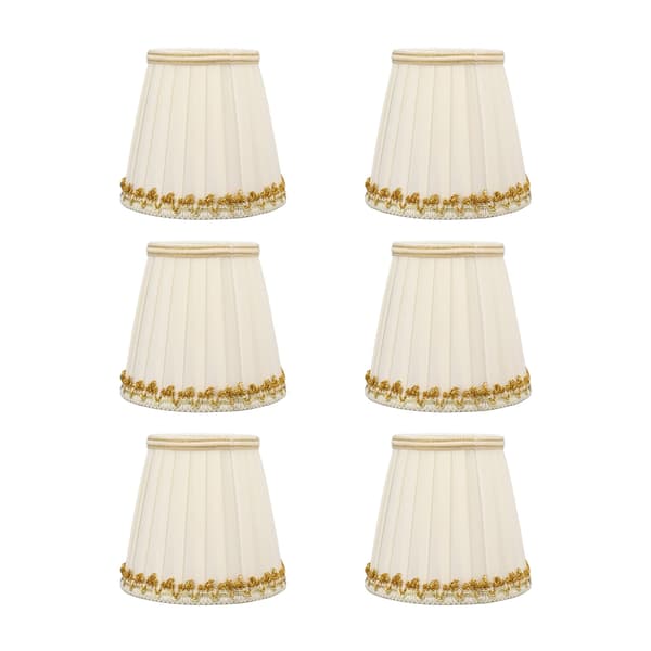 6 Pcs Small Lampshades Safe Soft Easy Installation Modern Light Table Lamp Shade for E14 Bulb Bedroom Hotel 1.2