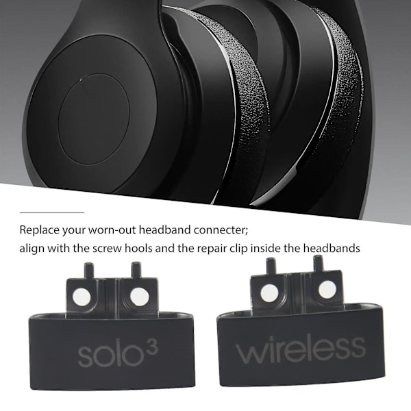 Hinge-erstatning Hodebåndsforbindelse Hinge Clip Deksel for Beats Solo 3 Wireless A1796 Øretelefoner