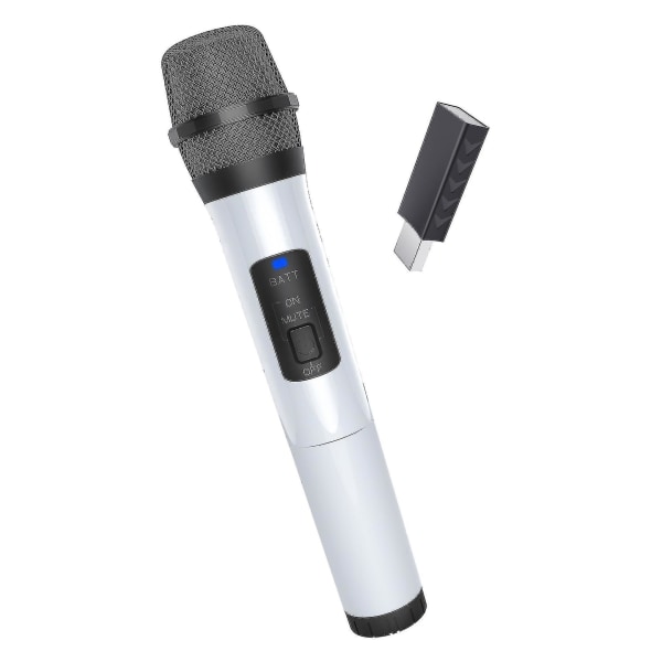 Ps5 trådløs mikrofon, spillkonsollmikrofon, med bryter kompatibel med Nintedno Switch Ps5 PS4/wii U spill trådløs mikrofon (hvit)