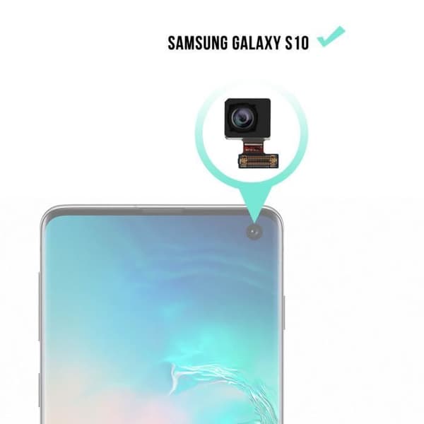 Frontkamera - Samsung - Galaxy S10 - Erstatning - Svart - 100% Ny