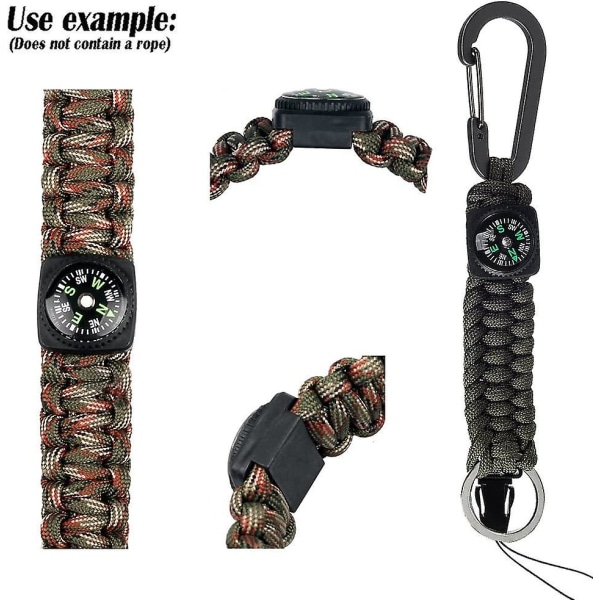 Mini Kompas Knap Kompas Til Paracord Armbånd Væskefyldt kompas Nødoverlevelsesur Bånd Paracord Armbånd Paracord Armbånd