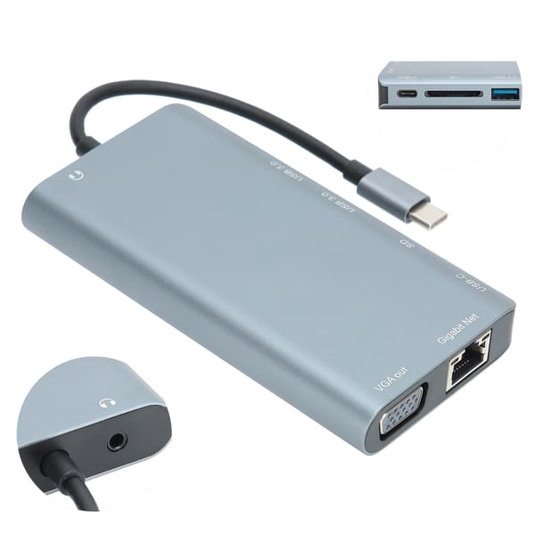 USB3.0 8-in-1 C-tyypin sovitinnapa tietokonetarvikkeet