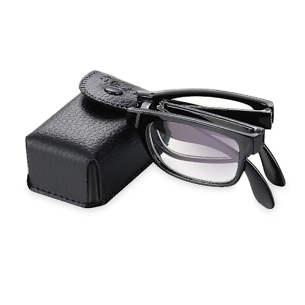 Nya Vikbara Läsglasögon Med Fodral B-Black 250
