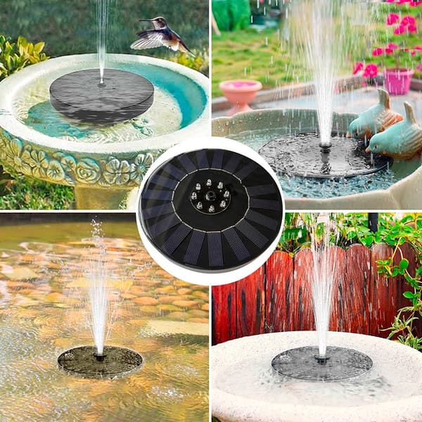 Fountain - Solarfontæne / Fontæne Solcelle - 16 cm Sort
