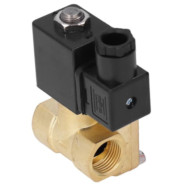 Messing Højtryks 2-positions 2-vejs Normalt Lukket Pilotstyret Magnetventil G3/8in AC110V