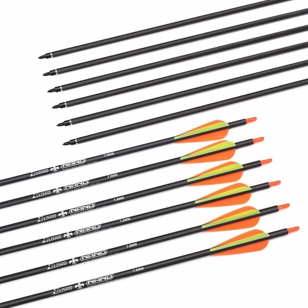 28 30 31 tommer Carbon Arrow Bueskydning Jagt Målretningspile med 100 korn aftagelige tips til bueskydning Compound & Recurve Bue & Traditional Bue Target P