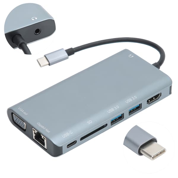 USB3.0 8-in-1 C-tyypin sovitinnapa tietokonetarvikkeet
