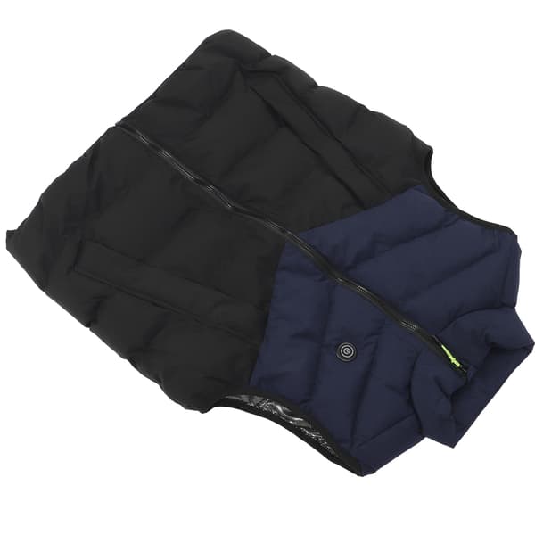 USB-opvarmet vest til vintervandring, sort/blå, 3XL