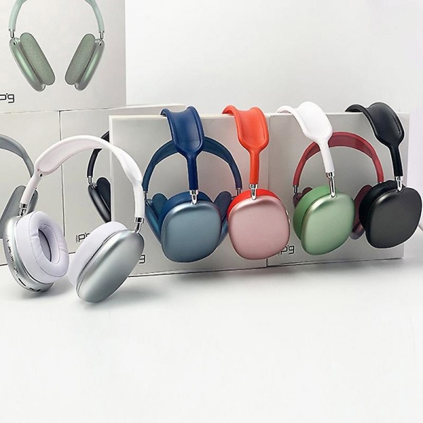 Uusi P9-max Tws Bluetooth -kuulokelangattomat päähän kiinnitettävät kuulokesubwooferit White