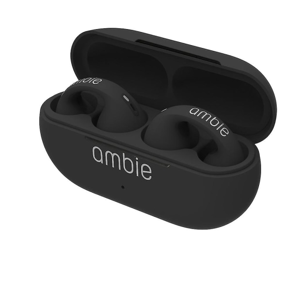 För Ambie Sound Earcuffs Öron Bone Conduction Örhänge Trådlösa Bluetooth hörlurar Auriculares Headset-utmärkt Black