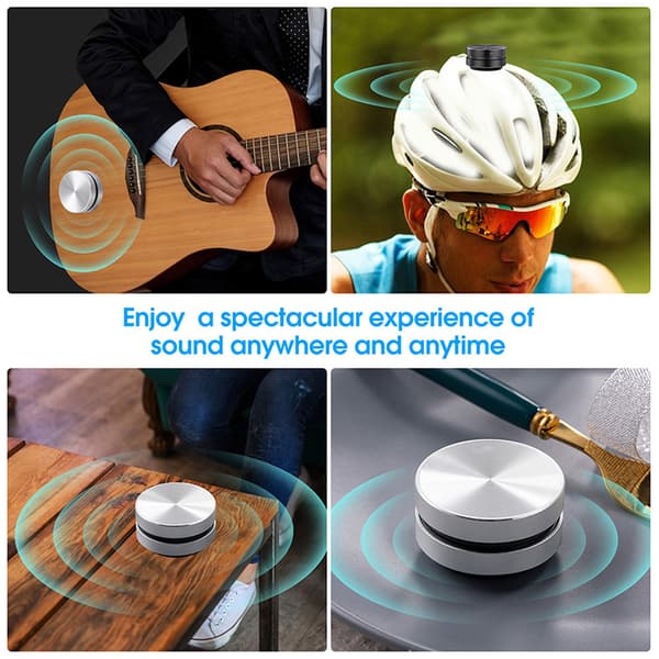 2-pack Mini Portable Wireless BT Bone Conduction Speakers with Loud Sound & Microphone