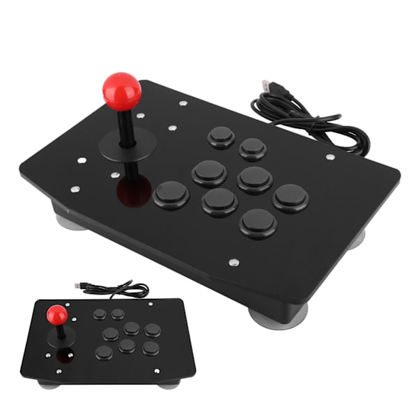 Arcade Rocker Game Joystick 8 Buttons Gamepad Controller (Black)
